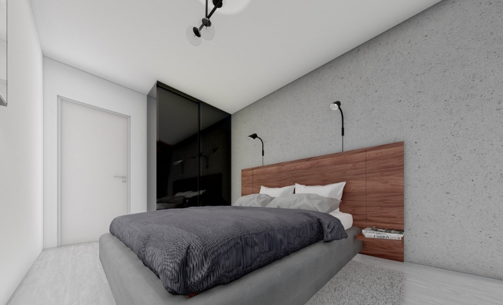 jednoduchá moderní ložnice