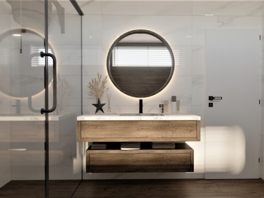 světlá moderní koupelna